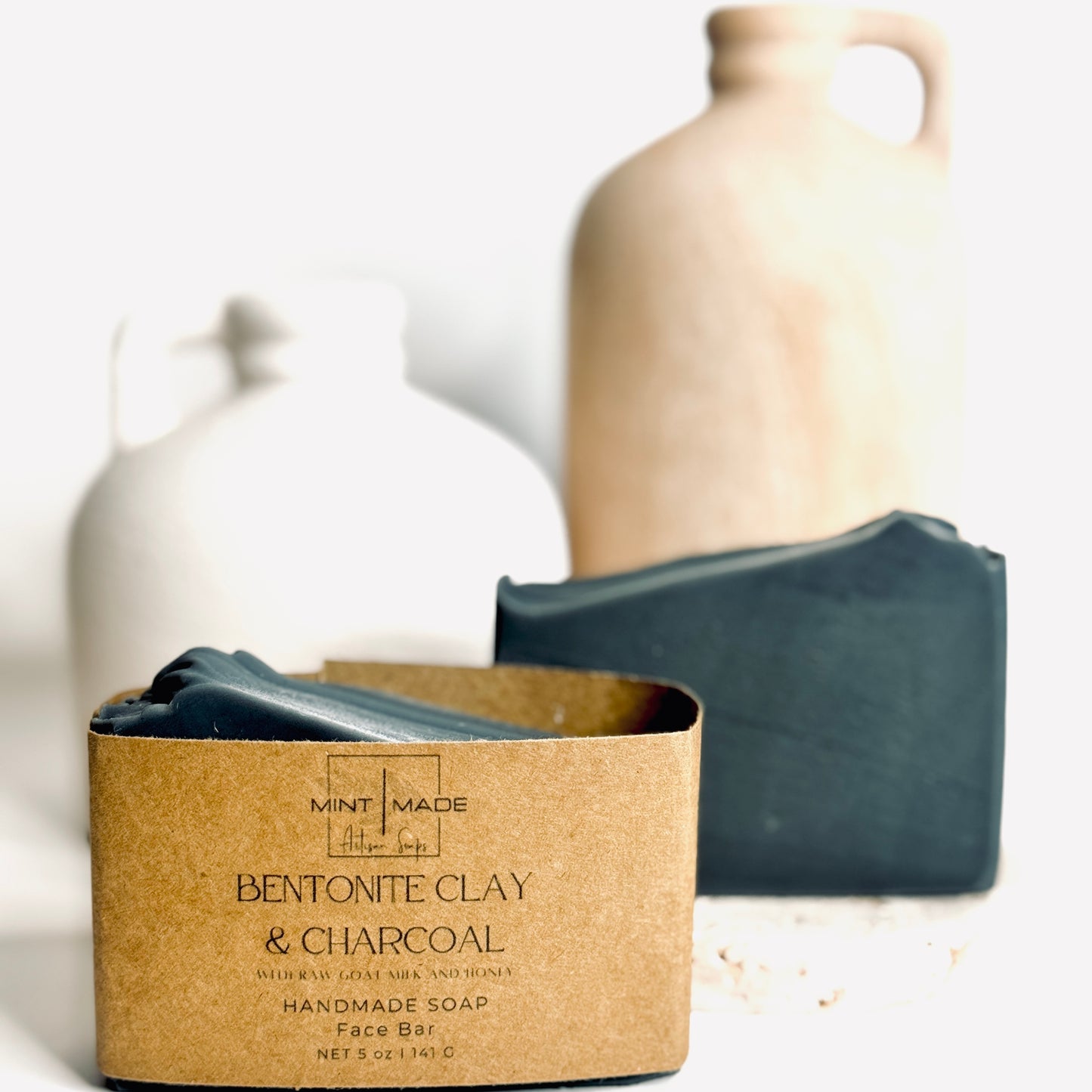 Bentonite Clay & Charcoal Face Bar | Acne Soap