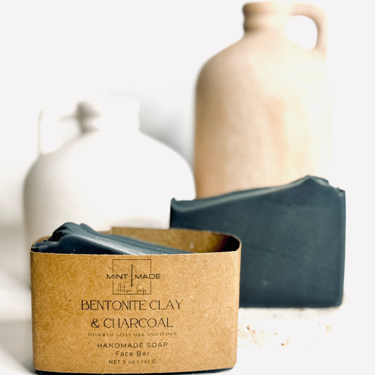 Bentonite Clay & Charcoal Face Bar | Acne Soap