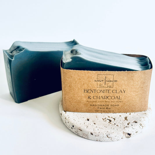 Bentonite Clay & Charcoal Face Bar | Acne Soap