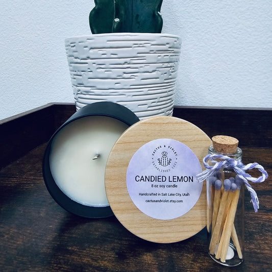 Handmade Soy Candles by Cactus and Violet