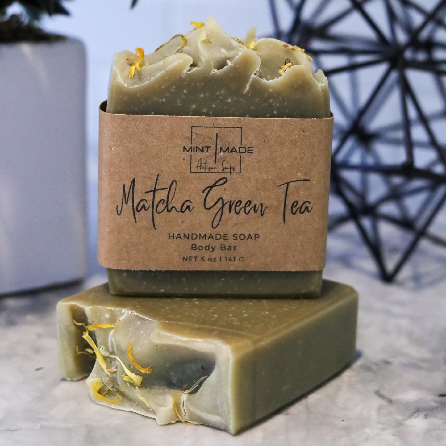 Matcha Green Tea Spearmint Handmade Soap