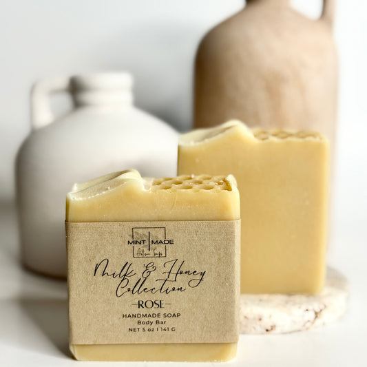 Rose 'Milk and Honey' Soap | Raw Goat Milk and Honey Soap