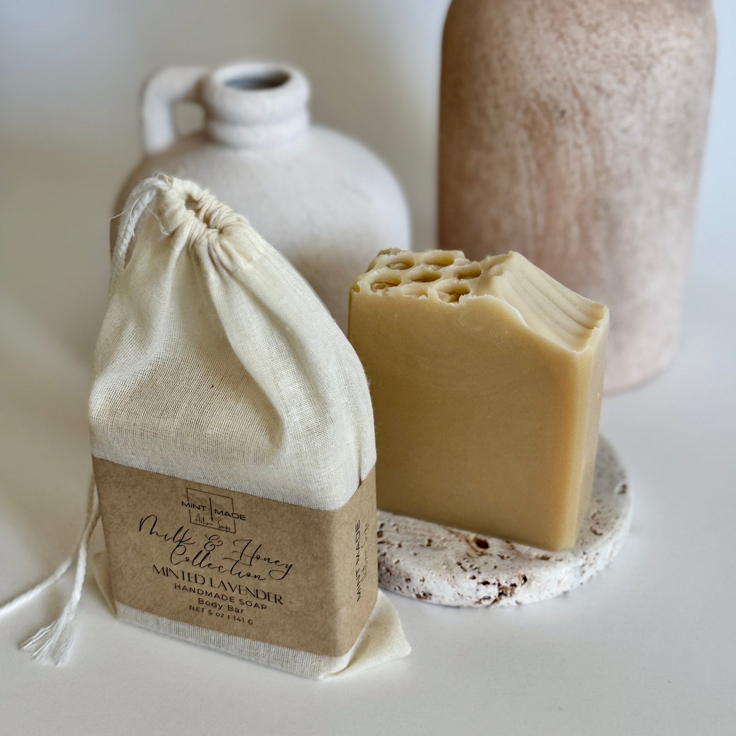Minted Lavender Milk & Honey | Raw Honey and Goats Milk Soap