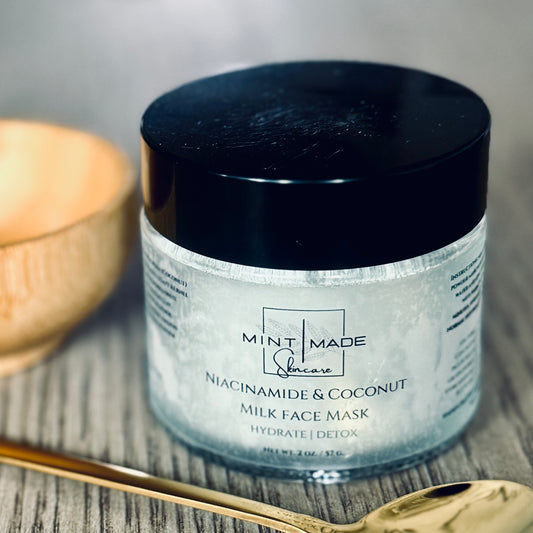 Niacinamide & Coconut Milk Face Mask | Hydrating Mask w/ French Green Clay