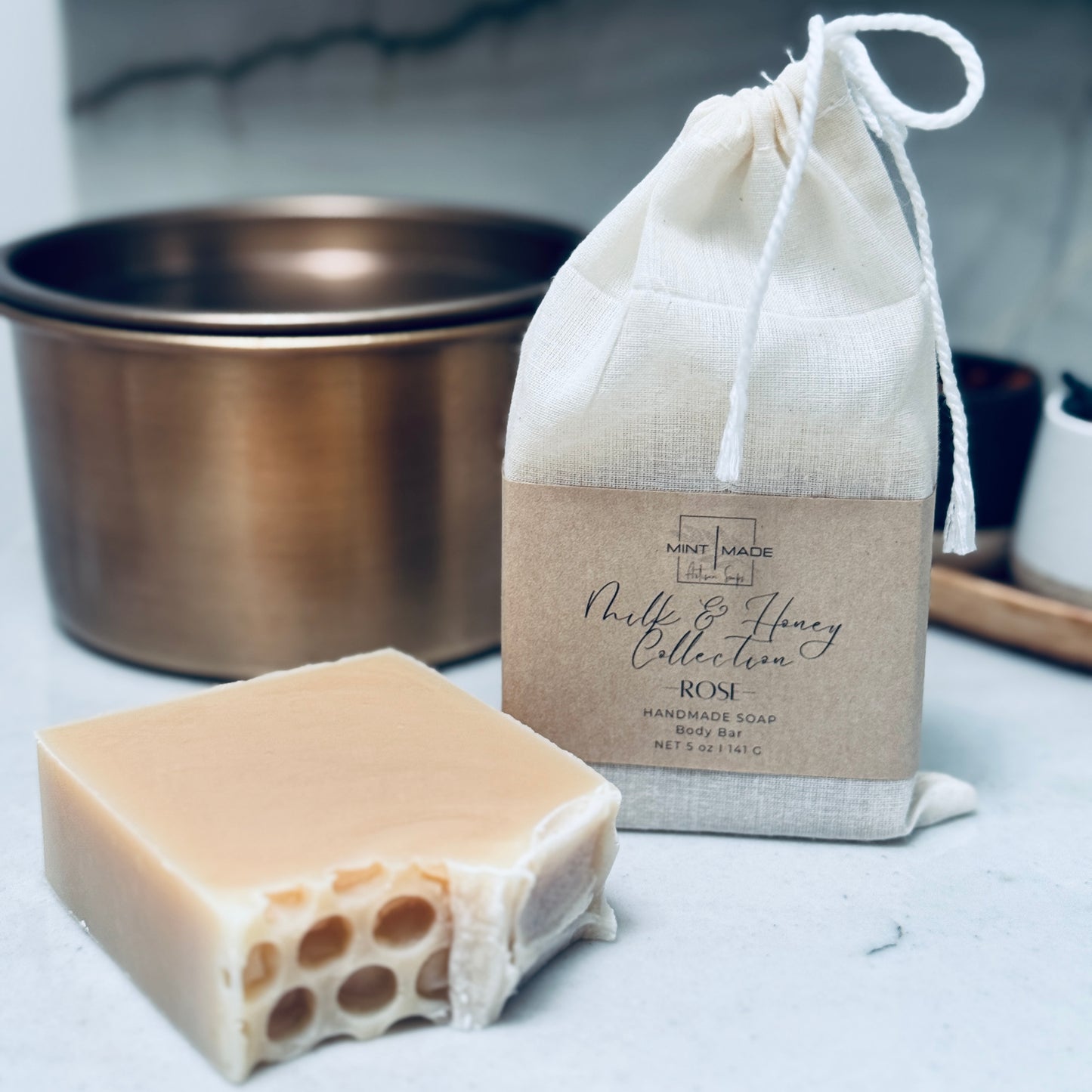Rose 'Milk and Honey' Soap | Raw Goat Milk and Honey Soap