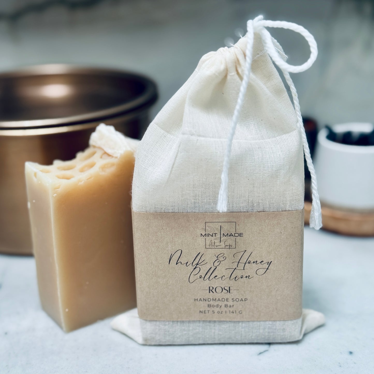 Rose 'Milk and Honey' Soap | Raw Goat Milk and Honey Soap