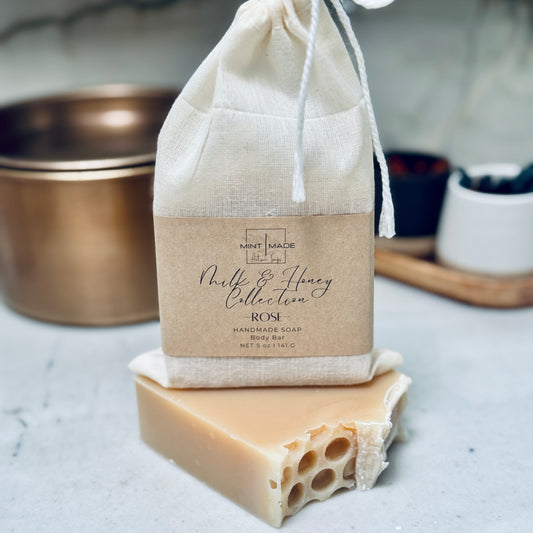 Rose 'Milk and Honey' Soap | Raw Goat Milk and Honey Soap