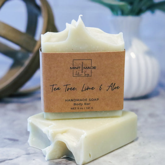 Tea tree, Lime and Aloe handmade soap