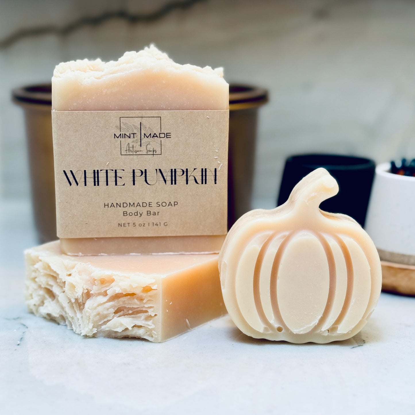 White Pumpkin Soap | Spice Blend Halloween Soap